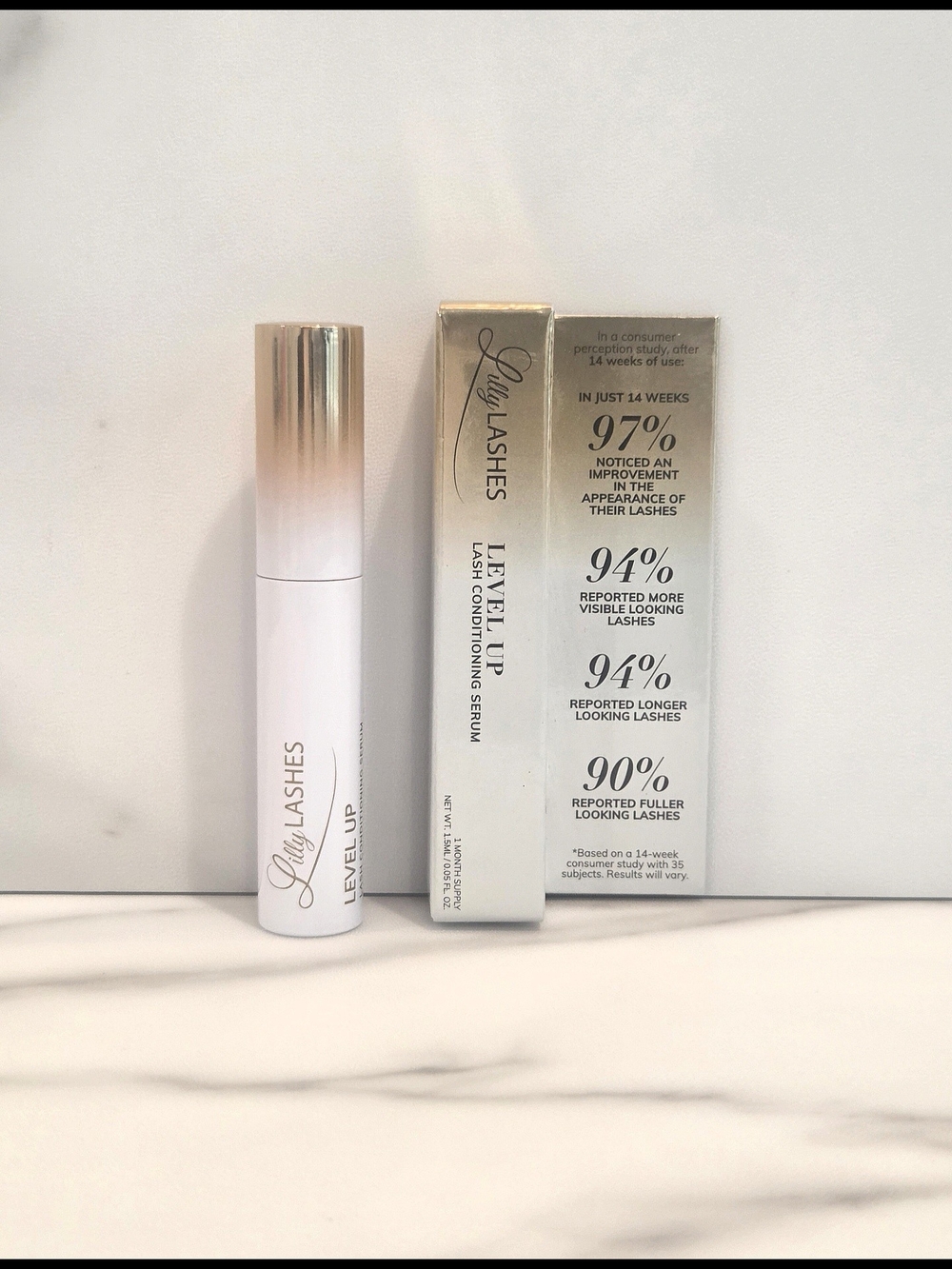 Lilly Lashes Level Up Lash Conditioning Serum 1.5ml 1 Month Supply - NEW IN BOX